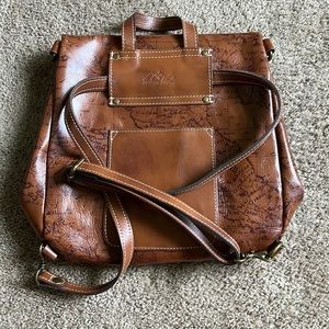 Brown leather Patricia Nash backpack purse, like new barely used